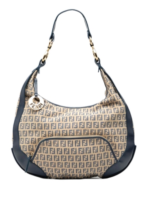 Fendi Pre-Owned 2000-2010 Zucchino Canvas Chef Pocket hobo bag - Blue
