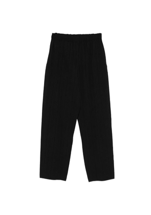 Pleats Please Issey Miyake A-Poc Shell pleated cropped trousers - Black