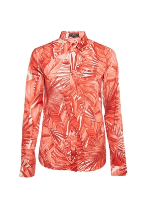 Ferragamo Pre-Owned tropical-print shirt - Red