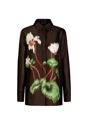 Oscar de la Renta floral blouse - Brown