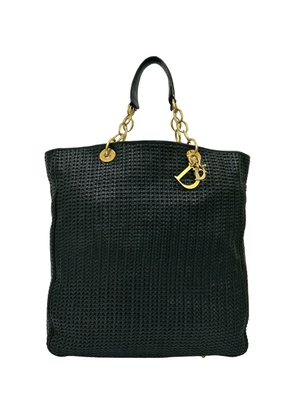 Christian Dior Pre-Owned 2010-2025 Large Woven Lambskin Lady Dior Soft Shopping tote bag - Black