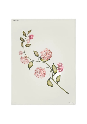 Oscar de la Renta floral-print scarf - White