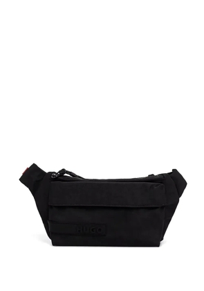 HUGO logo-patch belt bag - Black