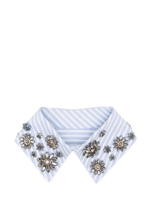 Dice Kayek crystal-embellished collar - Blue