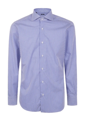 Barba striped long-sleeve shirt - Blue