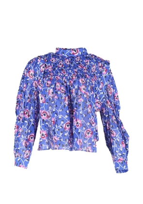 Isabel Marant Vintage Pintucked floral blouse - Blue