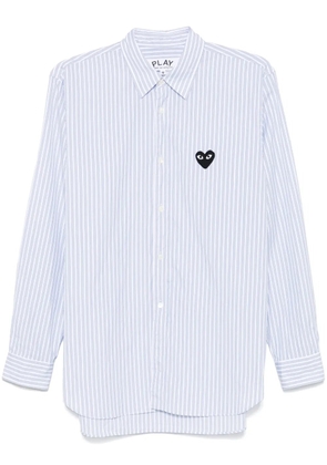 Comme Des Garçons Play Play black-heart striped shirt - White