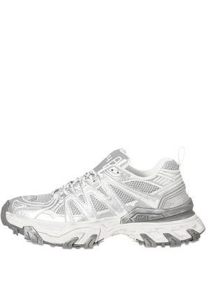 Juun.J panelled lace-up sneakers - Grey