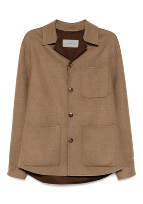 Canali wool-blended jacket - Brown