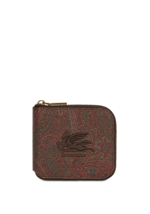 ETRO paisley-print jacquard wallet - Brown