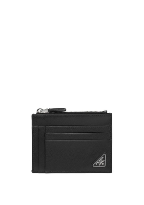 Prada triangle logo cardholder - Black