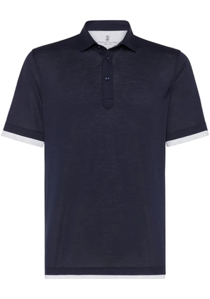 Brunello Cucinelli jersey polo shirt - Blue