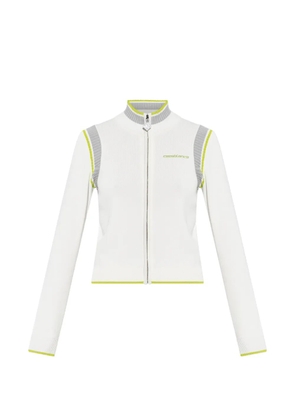 Casablanca zip-up cardigan - White