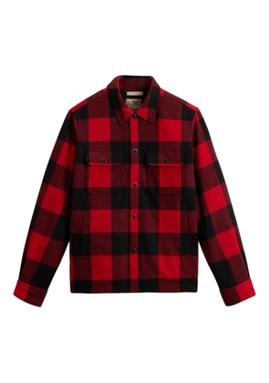 Woolrich check-pattern wool-blend shirt jacket - Red