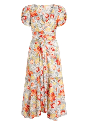 Cinq A Sept Walker floral-print midi dress - Neutrals