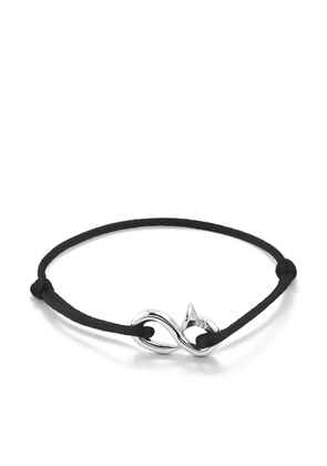 Mateo sterling silver Bent Nail cord bracelet