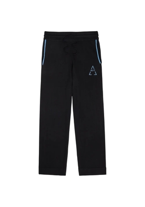 AN-Y1 Vita logo-intarsia cashmere track pants - Black