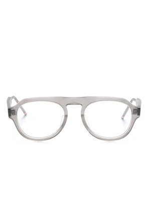 Thom Browne Eyewear navigator-frame glasses - Grey