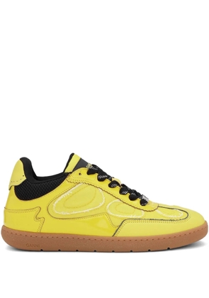 GANNI panelled sneakers - Yellow