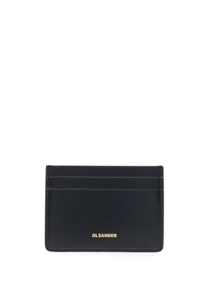 Jil Sander logo-lettering leather cardholder - Black