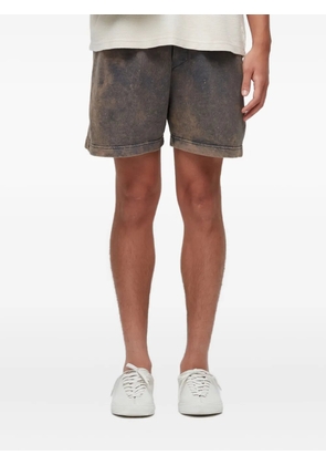 Osklen acid-wash drawstring shorts - Grey