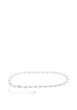 Magda Butrym pearl-crystal chain belt - Silver