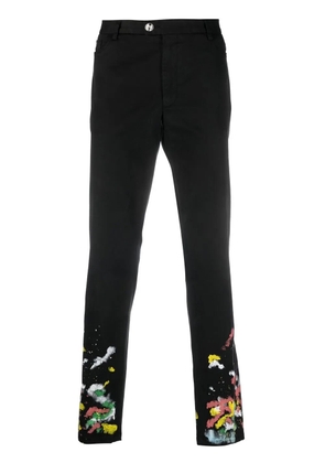 Philipp Plein paint-splatter effect chinos - Black