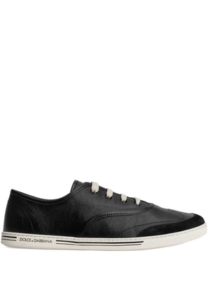Dolce & Gabbana lace-up leather sneakers - Black