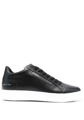 Philipp Plein low-top leather sneakers - Black