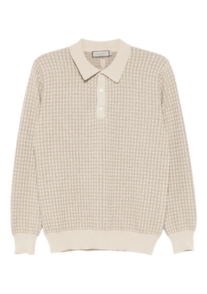 Canali knitted polo shirt - Neutrals