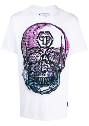 Philipp Plein SS Skull round-neck T-shirt - White