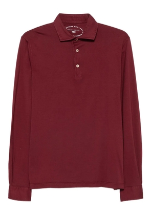 Fedeli long-sleeve polo shirt - Red