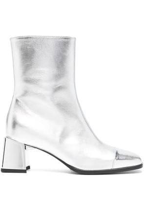 Carel Paris 60mm leather ankle boots - Silver