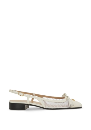 Valentino Garavani bow-detail slingback pumps - White