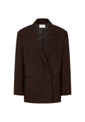 TOMBOY striped double-breasted blazer - Brown