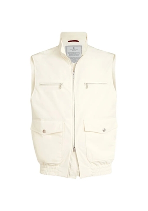 Brunello Cucinelli bonded padded gilet - Neutrals