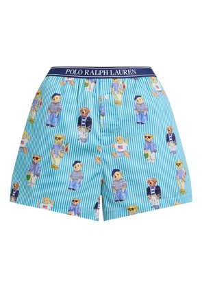 Polo Ralph Lauren striped print nightwear shorts - Blue