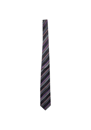 Versace Pre-Owned striped silk tie - Black
