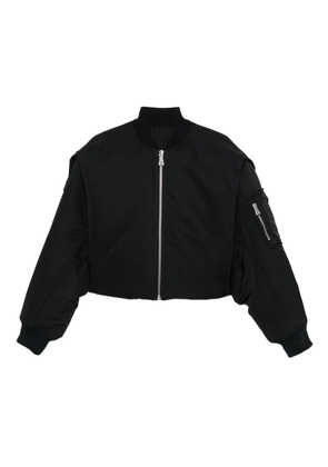 Jean Paul Gaultier zip-fastening cropped bomber jacket - Black