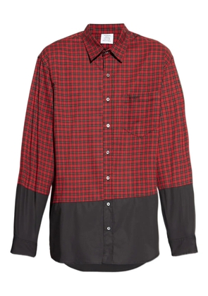 VETEMENTS checked two-tone shirt - Red
