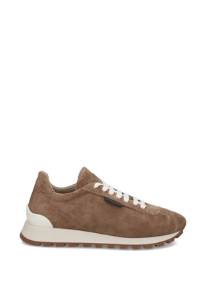 Brunello Cucinelli suede lace-up sneakers - Brown