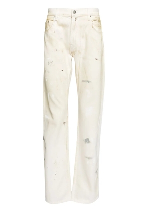 Helmut Lang painted low-rise jeans - Neutrals