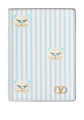Valentino Garavani Le Chat de la Maison-print wallet - Blue