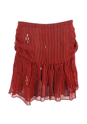 Isabel Marant Vintage stripe ruffled skirt - Red