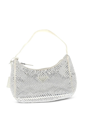 Prada Pre-Owned 2000 crystal-embellished re-edition 2000 shoulder bag - Neutrals