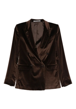 Tagliatore long-sleeve double-breasted jacket - Brown