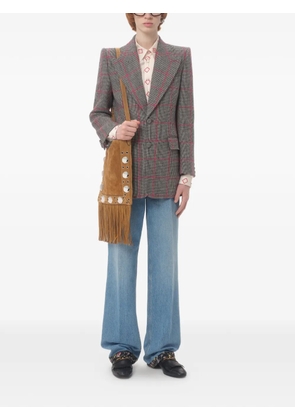 Valentino Garavani floral-trim jeans - Blue