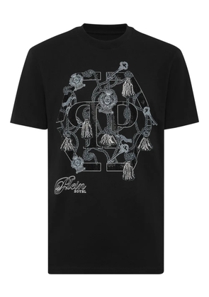 Philipp Plein tassel-embellished logo T-shirt - Black