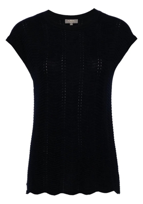 N.Peal wave stitch top - Blue
