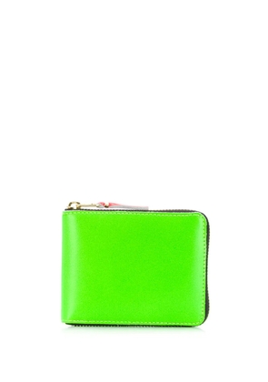 Comme Des Garçons Wallet colour block zip wallet - Green